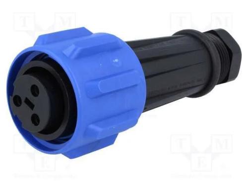 Conector: redondos, ficha, fêmea, PIN: 3, rosca i.