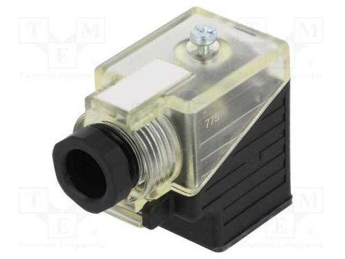Conector: de Válvulas, Ficha, Formato A, 18mm, Fêmea, Pin: 3, 2+Pe