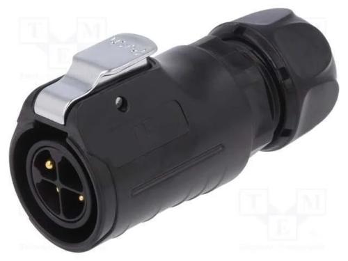 Conector: Redondos, Ficha, Tamanho 20, 02, Macho, Pin: 4, com Trinco