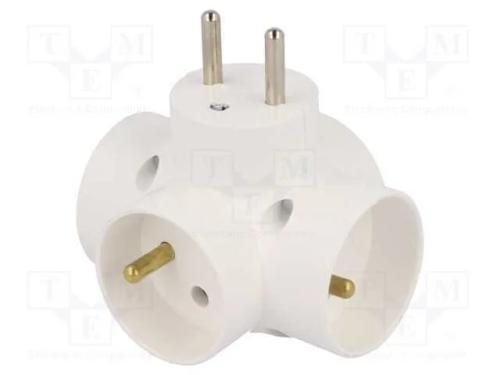 Conector: de alimentação, multiplicador, 2P+PE, b.