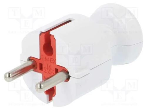 Conector: de alimentação, macho, ficha, 2P, 250VA.