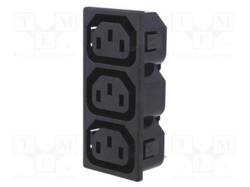 Conector: de alimentação, multiplicador, 10A, 250.