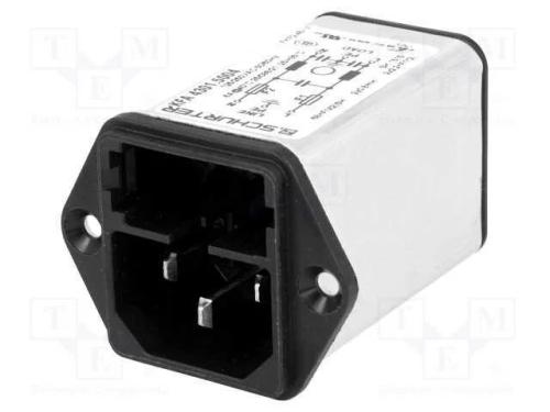 Conector: de alimentação, tomada, macho, 6A, 250V.