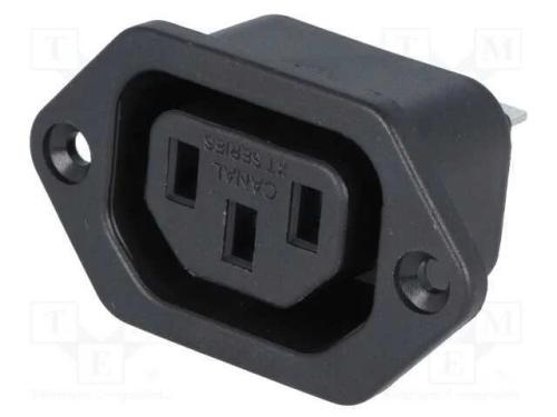 Conector: de alimentação, tomada, fêmea, 10A, 250.