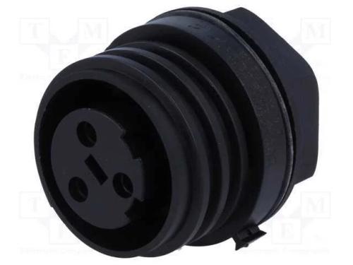 Conector: redondos, tomada, fêmea, PIN: 3, rosca .