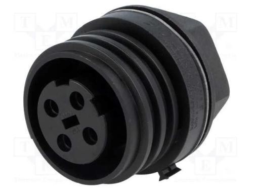 Conector: redondos, tomada, fêmea, PIN: 4, rosca .