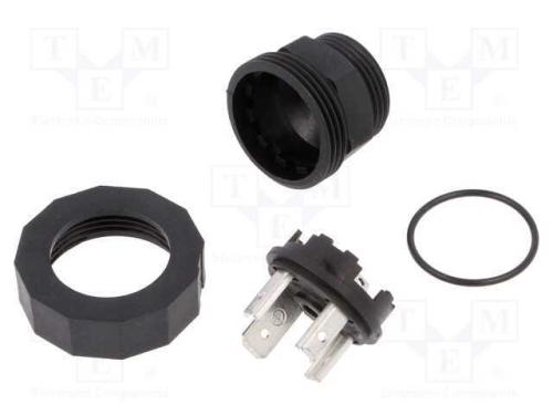 Conector: de Válvulas, Tomada, Formato A, 18mm, Macho, Pin: 4, 16a