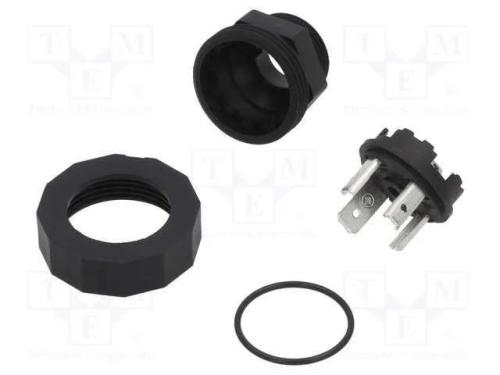 Conector: de Válvulas, Tomada, Formato A, 18mm, Macho, Pin: 4, 16a