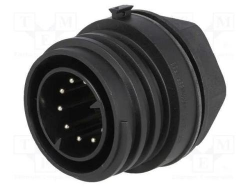 Conector: redondos, tomada, macho, PIN: 10, rosca.