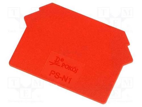Placa extrema, vermelho, Larg: 1mm, poliamida, -2.