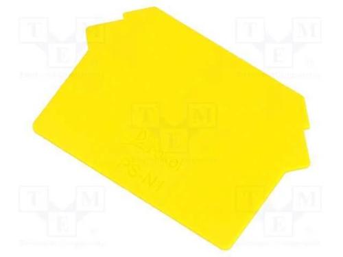 Placa extrema, amarelo, Larg: 1mm, poliamida, -25.