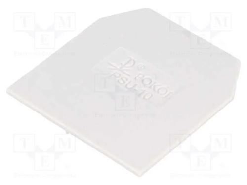 Placa extrema/ de separação, cinzenta, Larg: 1mm,.