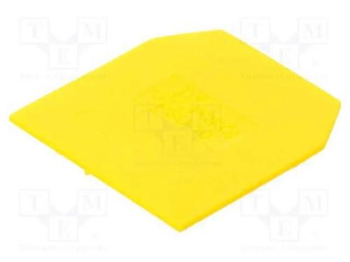 Placa extrema/ de separação, amarelo, Larg: 1mm, .