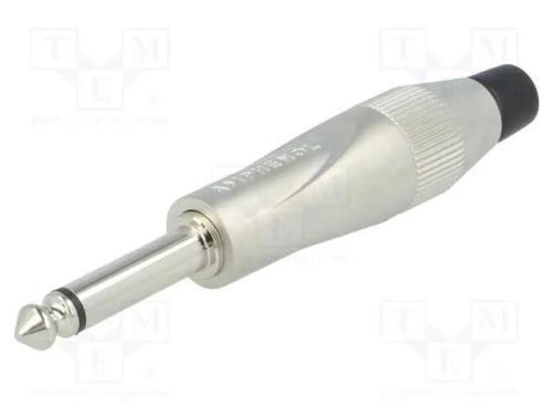 Ficha, Jack 6,3mm, Macho, Mono, Faixas: 2, Simples, com Cabo, Solda