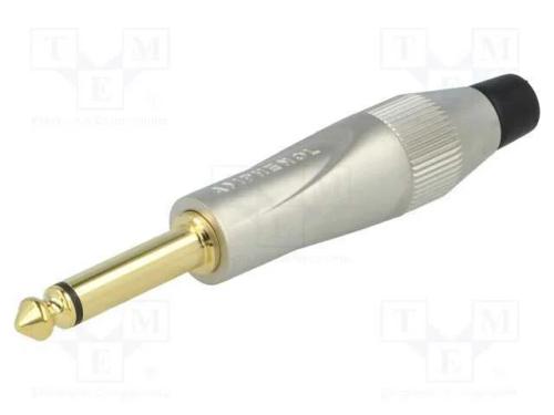 Ficha, Jack 6,3mm, Macho, Mono, Faixas: 2, Simples, com Cabo, Solda