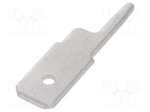 Conetor: plano, 6,3mm, 0,8mm, fêmea, THT, aço, es.