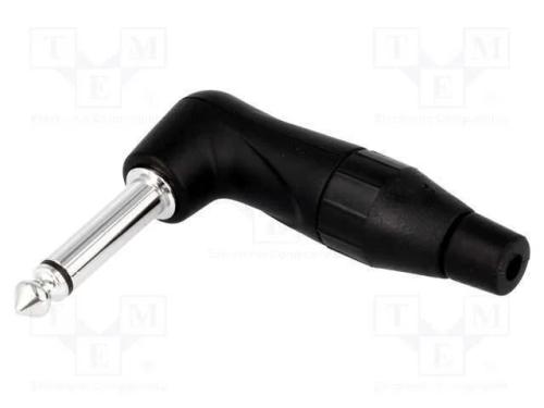 Ficha, Jack 6,3mm, Macho, Mono, Faixas: 2, Angulares 90, com Cabo