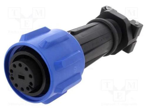 Conector: redondos, ficha, fêmea, PIN: 10, rosca .