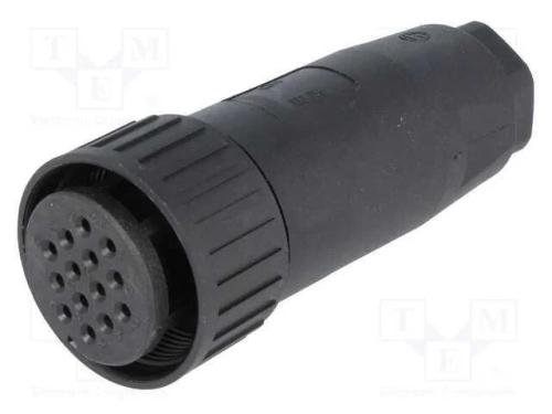Conector: Redondos, Ficha, Cm, Ip67, Pin: 14, Cobertura: Prateado