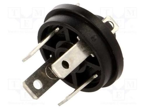Conector: de Válvulas, Tomada, Formato C, 9,4mm, Macho, Pin: 4, 6a