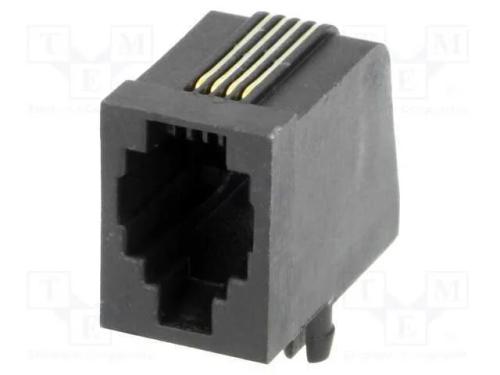 Tomada, Rj9, Pin: 4, Sistema: 4p4c, Tht, Angulares
