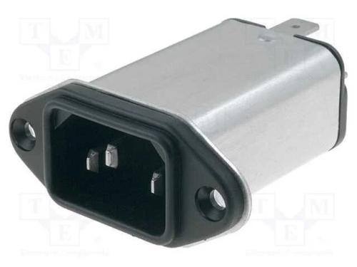Conector: de alimentação, tomada, macho, 4A, 250V.