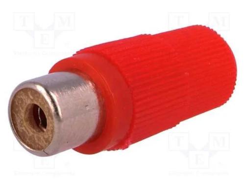 Ficha, Rca, Fêmea, Simples, Solda, Vermelha, com Cabo