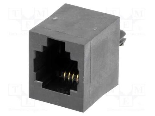 Tomada, Rj11, Pin: 4, Sistema: 6p4c, Tht, Simples