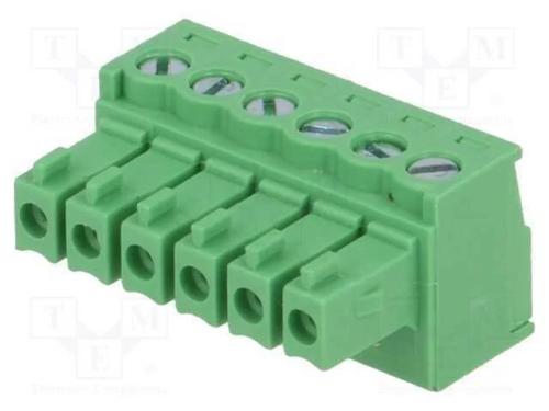 Bloco terminal separável, 3,5mm, faixas: 6, simpl.