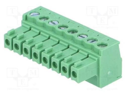 Bloco terminal separável, 3,5mm, faixas: 8, simpl.