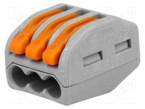 Conector rápido, 222, aperto de molas, 0,08÷2,5mm.