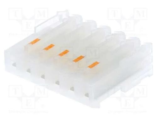 Ficha, fio-placa, fêmea, PIN: 6, 3,96mm, IDC, com.