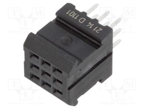 Conector: Placa-Placa, Fêmea, Pin: 9, Har-Modular, Tht, Simples