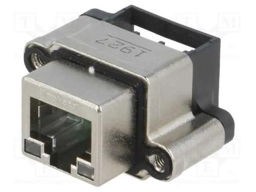 Tomada, RJ45, com díodo LED, IP67, para painel, T.