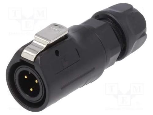 Conector: Redondos, Ficha, Tamanho 12, 02, Macho, Pin: 3, com Trinco