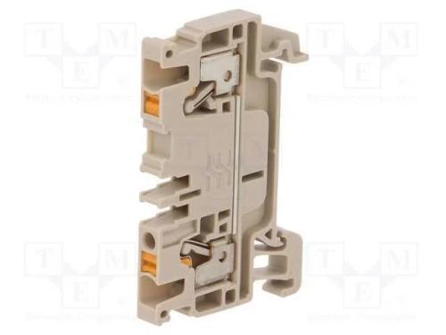 Conector: de carril, 2,5mm2, faixas: 1, braçadeir.