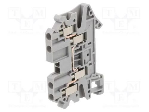 Conector: de carril, terminal parafusado, poliami.