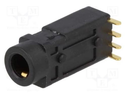 Tomada, Jack 3,5mm, Fêmea, Stereo Especial, Faixas: 4, para Pcb