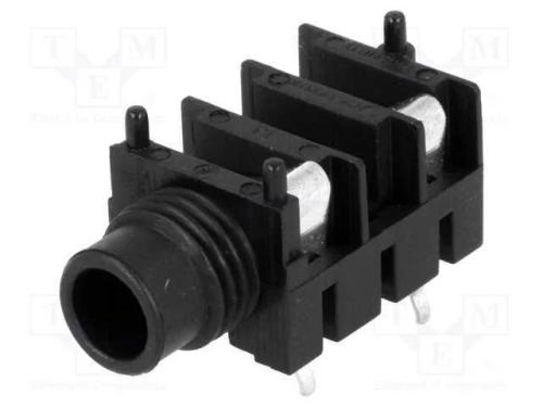 Tomada, Jack 6,3mm, Fêmea, Mono, Faixas: 2, Angulares 90, Tht, S1