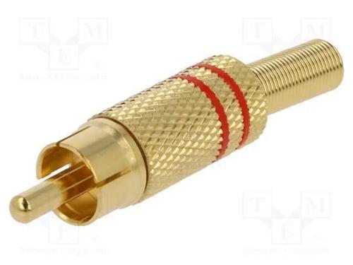 Ficha, Rca, Macho, com o Anel Protetor, Simples, Solda, com Cabo