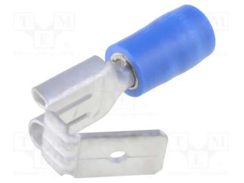 Conetor: plano, 6,3mm, 0,8mm, fêmea/macho, 2mm2, .
