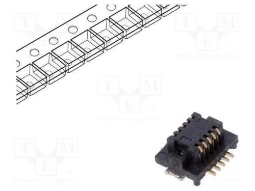 Conector: Placa-Placa, Pin: 10, 0,5mm, H: 2,15mm, Bergstak, 0,5a