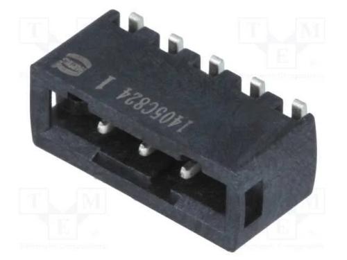 Conector: Fio-Placa, Fêmea, Pin: 3, 2,54mm, Har-Flexicon, Smt, 6a