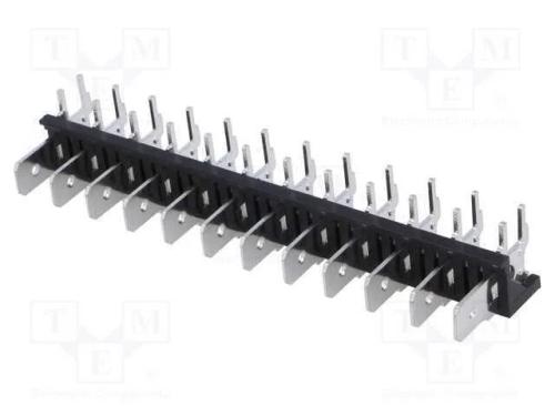 Conetor: Listel de Conectores, 6,3mm, Tht, 250v, Angulares 90