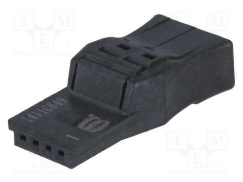 Conector: Fio-Placa, Macho, Pin: 4, 1,27mm, Har-Flexicon, Ficha