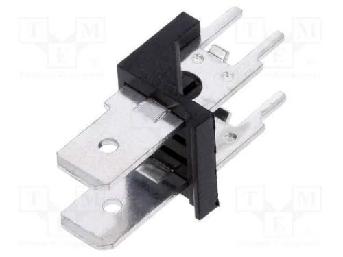 Conetor: Listel de Conectores, 6,3mm, Tht, 250v, Simples, Faixas: 2