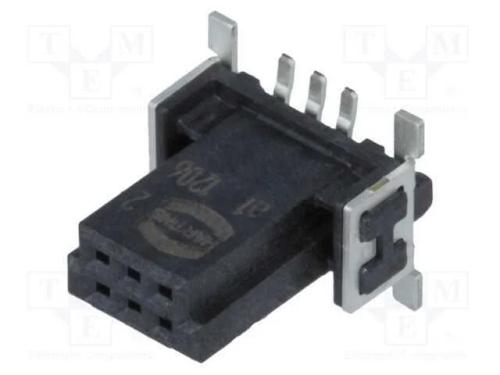 Conector: Placa-Placa, Fêmea, Pin: 6, 1,27mm, Har-Flex, -55÷125c