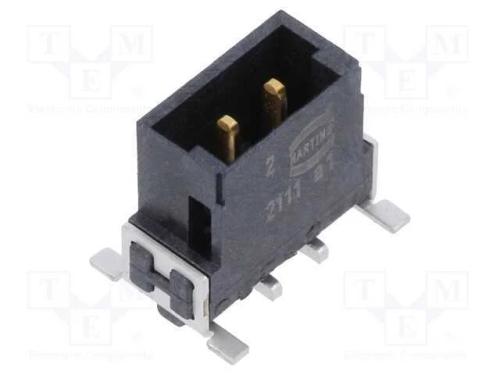 Conector: Placa-Placa, Macho, Pin: 2, 2,54mm, Har-Flex Power, 25a