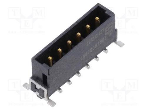 Conector: Placa-Placa, Macho, Pin: 6, 2,54mm, Har-Flex Power, 20a