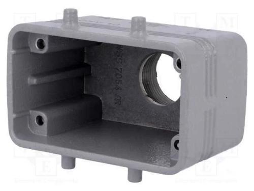 Carcaça: para conetores HDC, tamanho 57.27, IP66,.